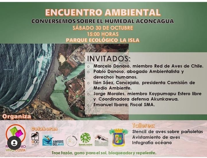 Encuentro Ambiental Parque Ecológico la Isla, Concón. 30 de octubre 2021